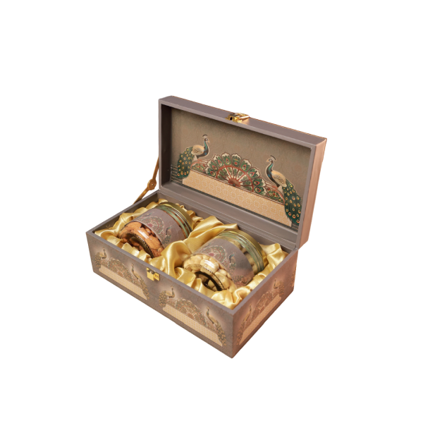 2 Jar Box Peacock 3D
