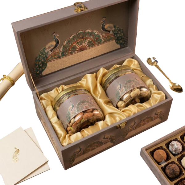 2 Jar Box Peacock 3D
