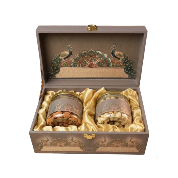 2 Jar Box Peacock 3D