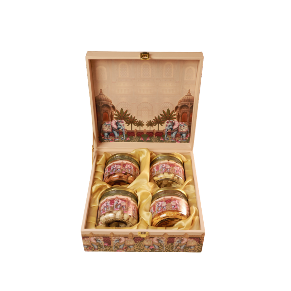 4 Jar Box Elephant Design